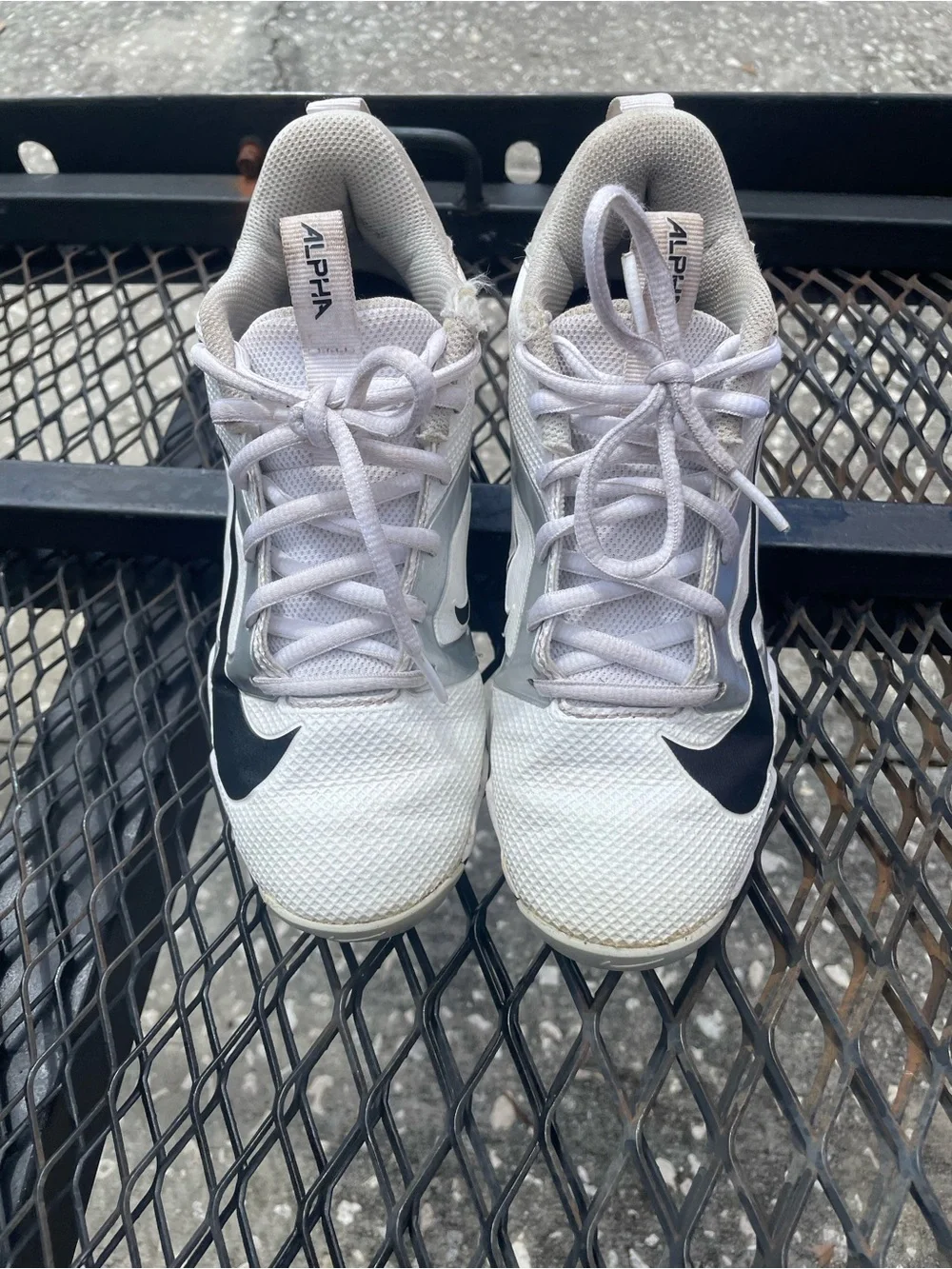 Nike Kids White and Silver Cleats